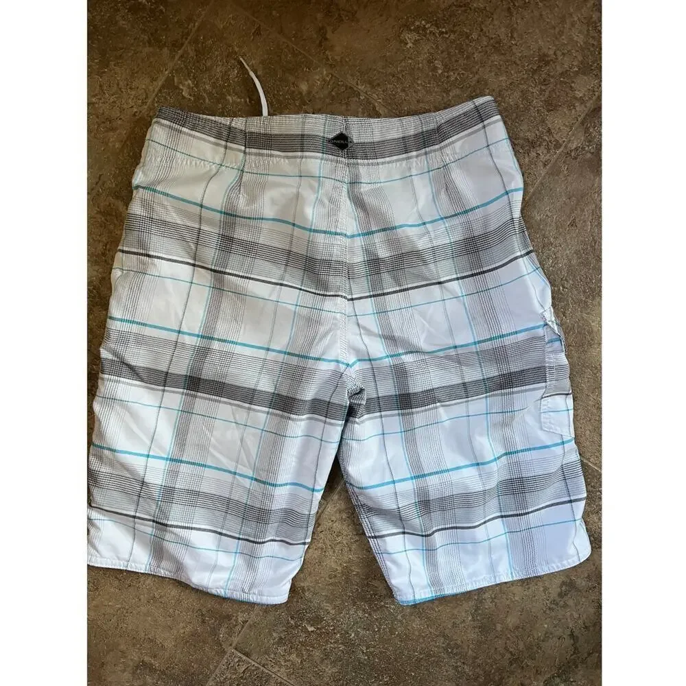 O'Neill board shorts, white and teal, Men's size 30